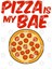 Pizza İs My Bae I Loev Pizza Pepperoni Slice New York Style Pizza Mozzarella Kupa Bardak 3