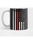 Distressed Fire Fighter Thin Red Line Flag Kupa Bardak 1