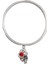 Kadın Antik Gümüş Kaplama Swarovski Taşlı Kilit&anahtar Charm Bilezik 5