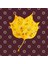 Fancy Watercolor Yellow Autumn Leaf Kupa Bardak 3