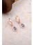 Mistik Topaz Rose Gümüş Damla Küpe 4962 1