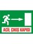 Acil Çıkış Kapısı (Sağ) Galvaniz Uyarı Levhası 17,5 x 25 cm 1