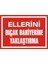 Ellerini Bıçak Bariyerine Yaklaştırma Galvaniz Uyarı Levhası 17,5 x 25 cm 1