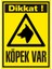 Köpek Var 2.6 mm PVC Uyarı Levhası 25 x 35 cm 1