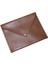 A5 Suni Deri Zarf Çıtçıtlı Dosya 19,5 x 24,7 cm Taba 1