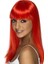 Kırmızı Renk Uzun Parti Peruğu 1
