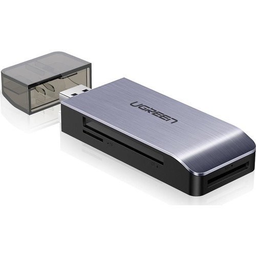 Ugreen USB 3.0 Kart Okuyucu 5 Gbps Hızında SD Micro SD Memory Stick CF Kart Desteği Gümüş