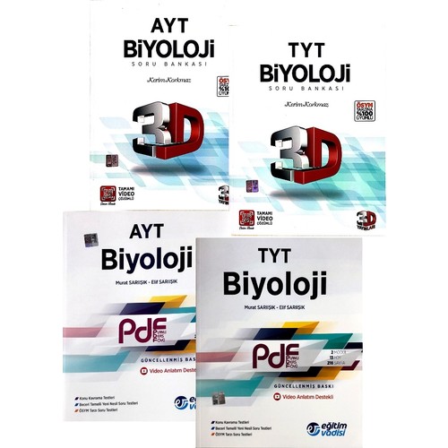 3D Yayınları TYT-Ayt Biyoloji Soru Bankası, Eğitim Vadisi Kitabı