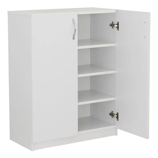 Dienni 4 Raflı 2 Kapaklı Ayakkabılık Çok Amaçlı Dolap Ayakkabı Dolabı 90x70x33