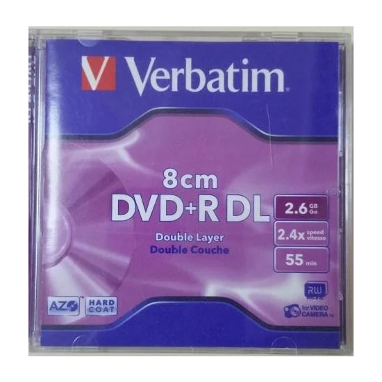 Verbatim Mini DVD+R Dl 8 cm 2.6GB 55 Min + Mini Kamera DVD