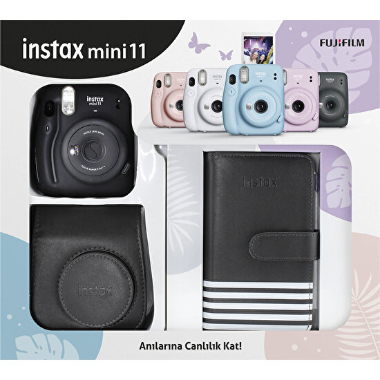 Fujifilm Instax Mini 11 Laporta Albümlü Siyah Kit