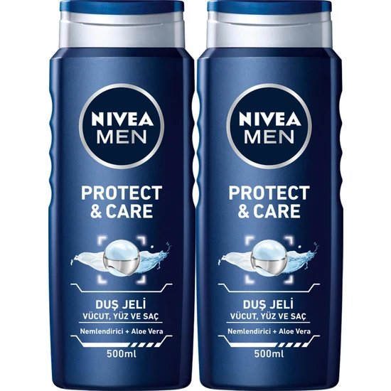 Nıvea Men Protect & Care Erkek Duş Jeli 500 ml x 2