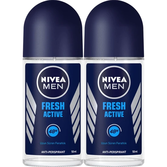 Nıvea Men Fresh Active Erkek Deodorant Roll-On 50 ml 2'li