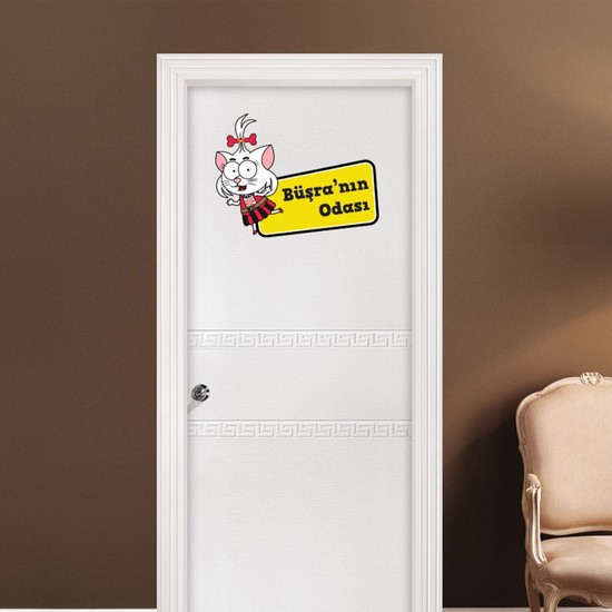 Artikel Isimli Kral Şakir Oda Kapısı StickerBüşra Çocuk Fiyatı