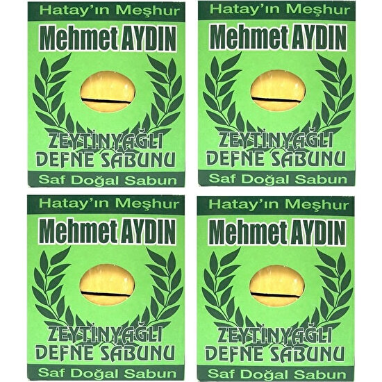 Mehmet Aydın Zeytinyağlı Defne Sabunu 950 gr x 4 Paket