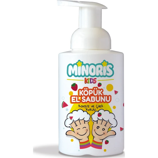Minoris Kids Organik Köpük El Sabunu Karpuz Çilek Kokulu 300 ml