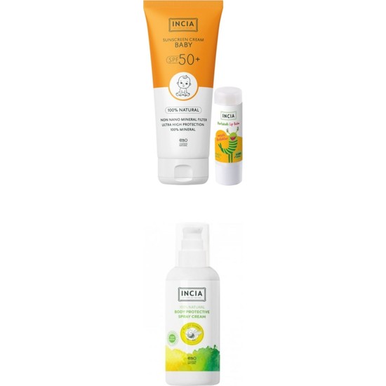 Incia Bebek Güneş Kremi Spf 50+ 100 ml &amp; Lip Balm Portakal 6 Fiyatı