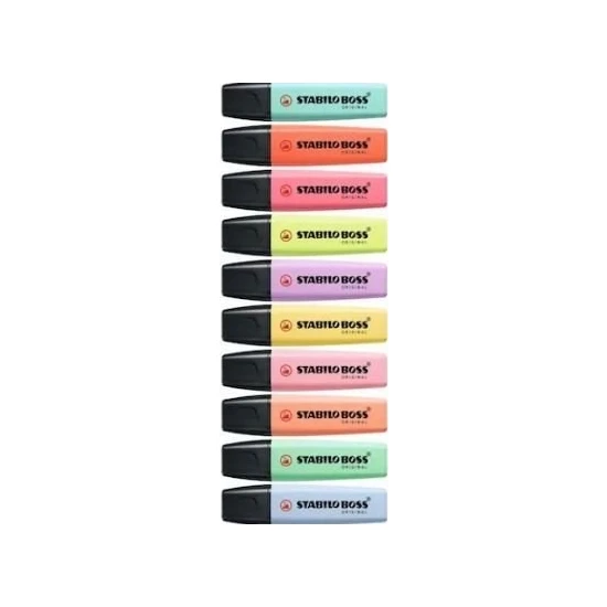 Stabilo Boss Original Pastel 10 Renk Fosforlu Kalem Seti Stabilo Boss Original Pastel 10 Renk Fosforlu Kalem Seti