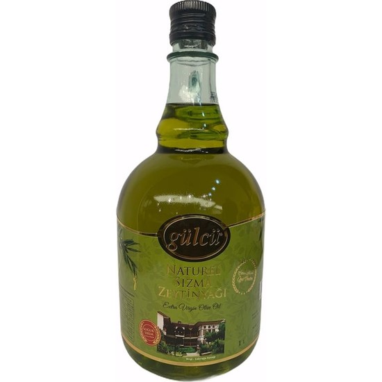Gülcü Erken Hasat Zeytin Yağı Soğuk Sıkım Sızma 1lt Cam Kulplu Şişe
