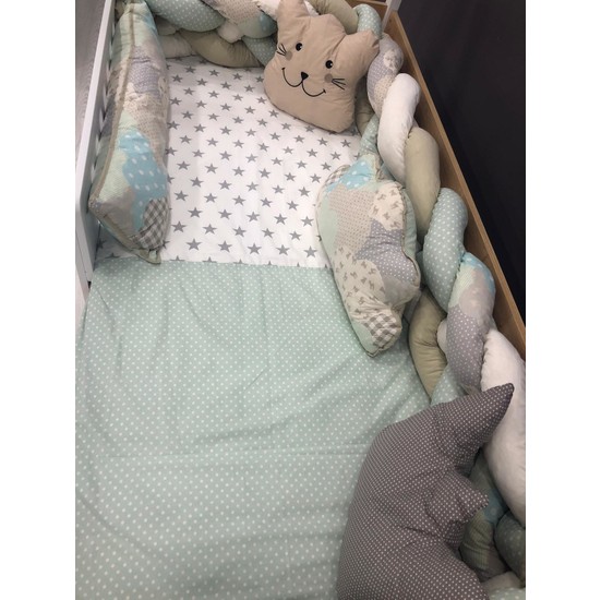 Mini Baby 4�lü Örgülü Yeşil Montessori BebekÇocuk Uyku