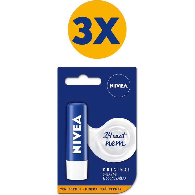 Nivea Nlc Dudak Kremi Orıgınal 4,8g x 3