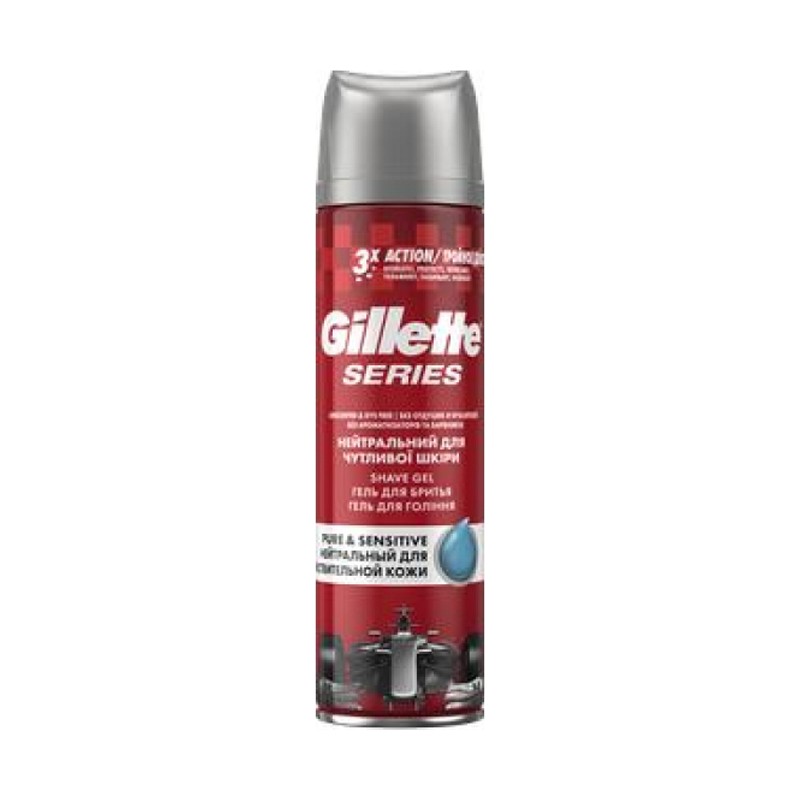 Gillette Series Traş Jeli 200ml Pure&sensitive -6'lı Paket (Kırmızı)