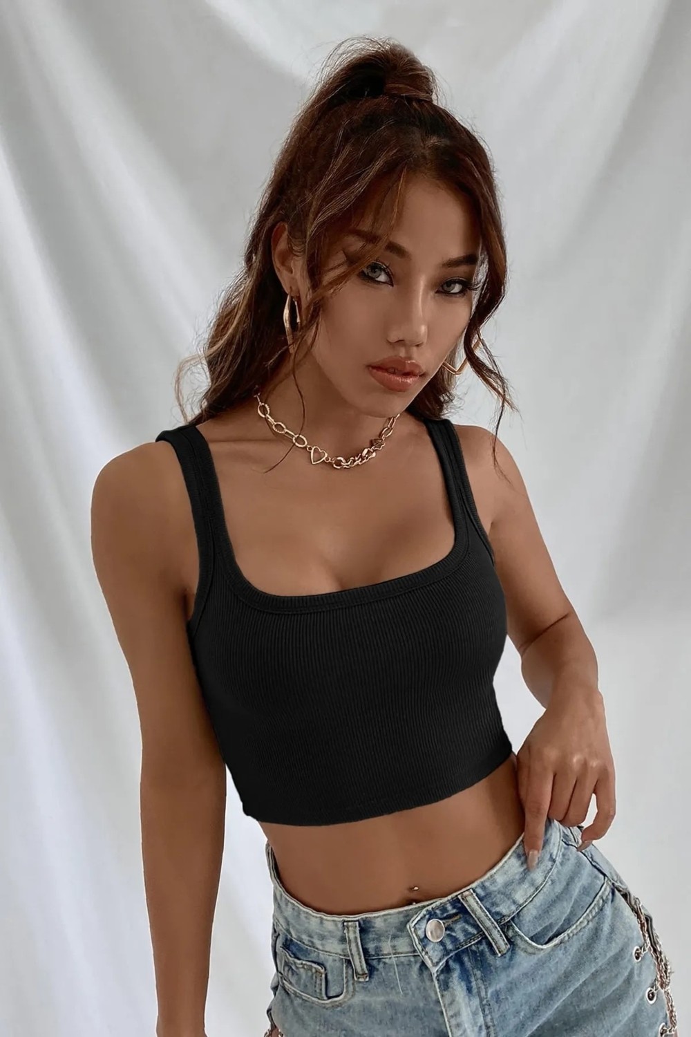 Sardem Kadın Askılı Fitilli Kaşkorse Crop Top Bluz