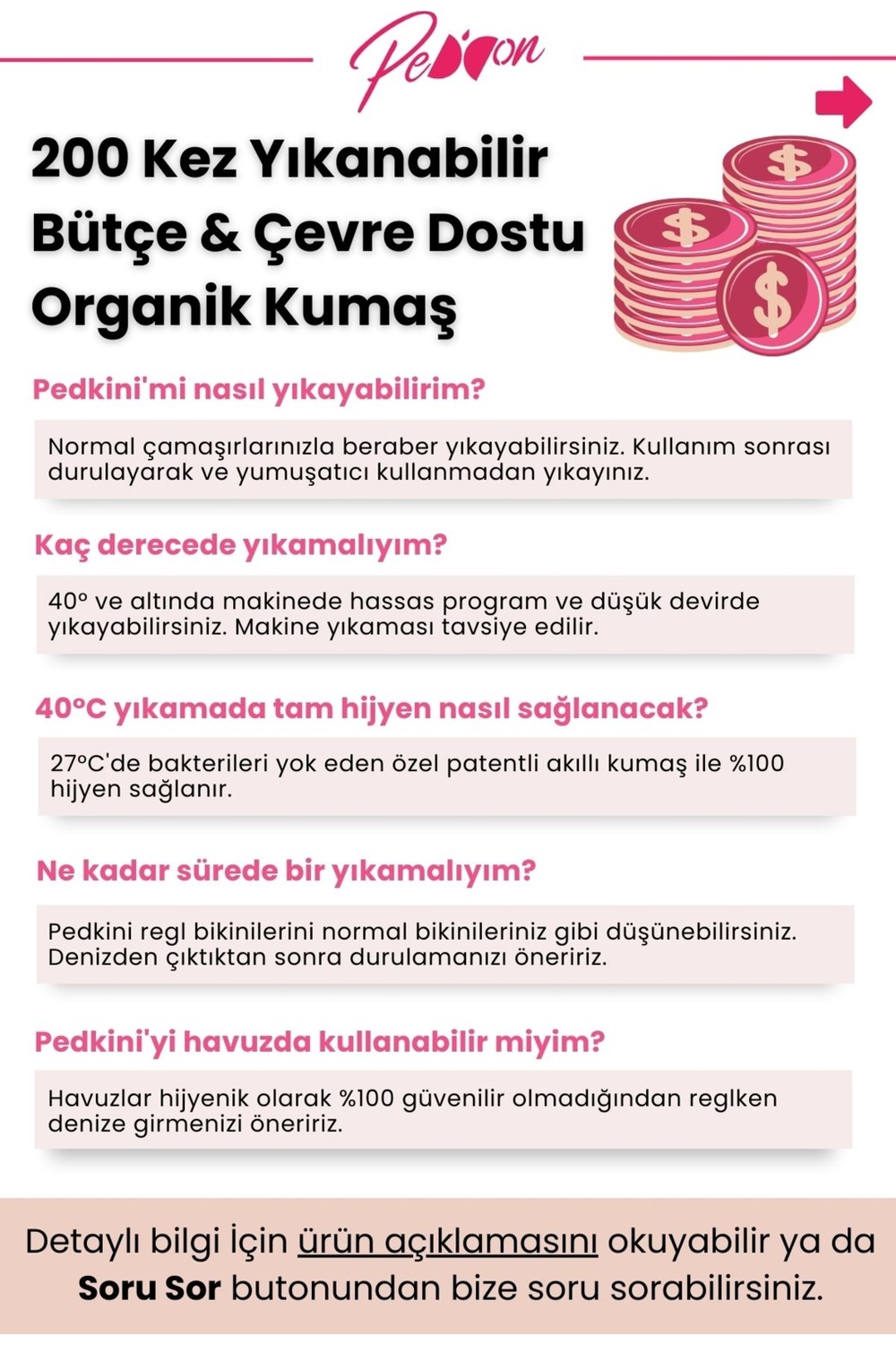 Peddon Regl Dönemine Özel Konforlu Pedkini Mayo Altı Eco Friendly Swimwear Süper Emici Yüksek Bel Bikini Altı Siyah Regl Mayosu görsel 7