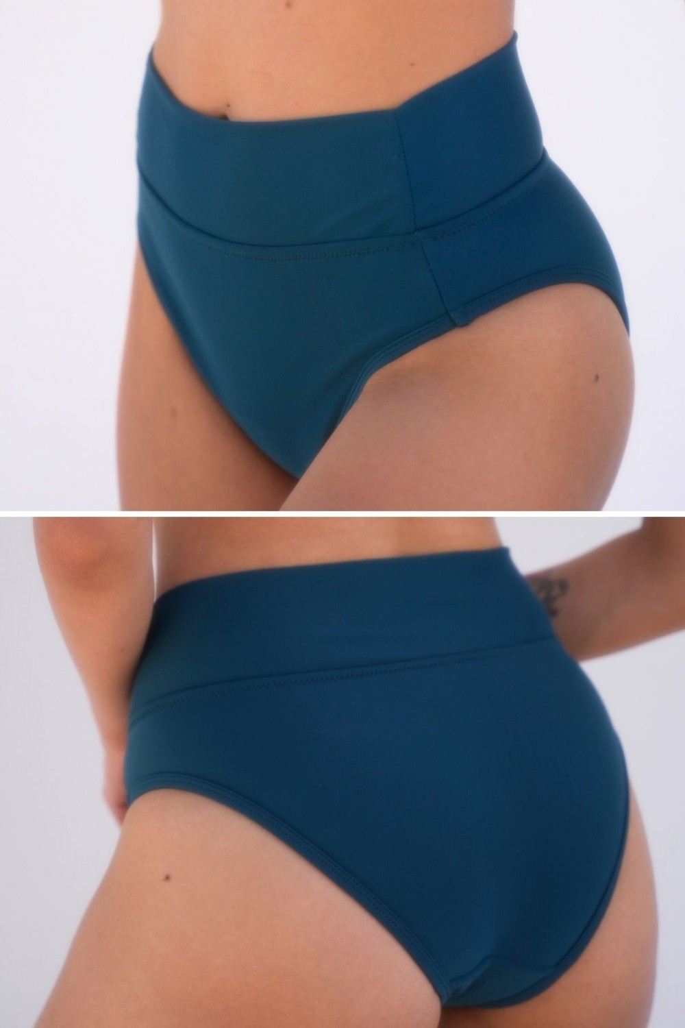 Peddon Regl Dönemine Özel Konforlu Pedkini Mayo Altı Eco Friendly Swimwear Süper Emici Yüksek Bel Bikini Altı Siyah Regl Mayosu