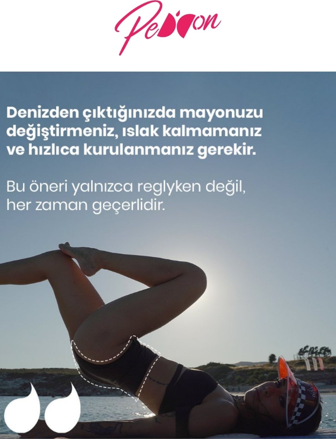 Peddon Regl Dönemine Özel Konforlu Pedkini Mayo Altı Süper Emici Düşük Bel Bikini Altı Siyah Regl Mayosu görsel 7