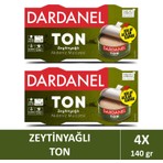 Dardanel Zeytinyağlı Ton Balığı 2x140 gr x 2 Adet Hızlı Hazırlanır Lezzetli Akdeniz Mucizesi