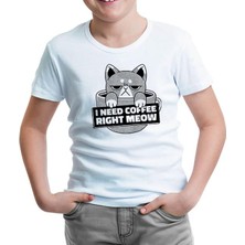 Lord T-Shirt A Cat In A Coffee Cup Beyaz Çocuk Tshirt