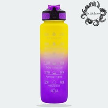 Bottle Boss Bottleboss Renk Geçişli Sızdırmaz Kapak Motivasyon Matarası 1 Litre Sticker Hediyeli