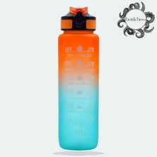 Bottle Boss Bottleboss Renk Geçişli Sızdırmaz Kapak Motivasyon Matarası 1 Litre Sticker Hediyeli