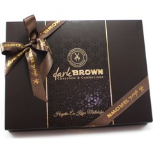 Dark Brown Orta  Çikolata Kutusu 48 Adet Renkli Sargılı lar