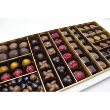 Dark Brown Jumbo  Çikolata Kutusu 60 Spesiyal ve Drajeli El Yapımı