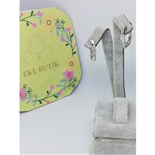 Eke Butik Xuping Tektaş Beyaz Altın Küpe Zirkon