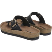 İmershoes Günlük Kadın Erkek Yetişkin Mantar Taban Desenli Tokalı Ayarlanabilir Parmak Arası Terlik 34158 - 77