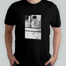 Pixxa Attack On Titan Manga %100 Pamuklu Bisiklet Yaka T-Shirt Model - 1