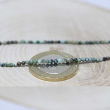 Yaşam Tohumu Afrika Turkuaz Taşı Yarım Dizi 2mm (17CM Uzunluğundadır)