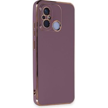 Plus Xiaomi Redmi 12C ile Uyumlu Platin Krom Volet Kılıf