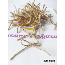 TM Tasarım Mağazası 50 Adet Jüt Ip Fiyonk 4 cm - Hasır Ip Fiyonk