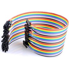 Wozlo 30CM Ayrılabilen Jumper Kablo 40 Pin Dişi - Dişi Dupont Kablo Breadboard Kablo