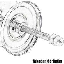 Badem10 As Papatya Baba Kapı Tokmağı Kapı Topuzu Kolu Metal Tokmak Bakır