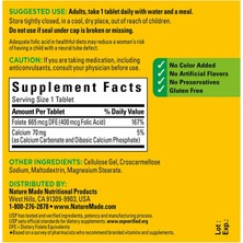 Nature Made Folic Acid 400 mcg 250 Tablet