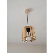 Ferisa Home Rustik Salon Mutfak Balkon Ahşap Avize