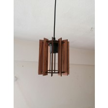Ferisa Home Rustik Salon Mutfak Balkon Ahşap Avize