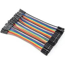 Wozlo 10CM Ayrılabilen Jumper Kablo 40 Pin Dişi - Dişi Dupont Kablo Breadboard Kablo