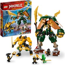 LEGO  Ninjago Lloyd ve Arin'in Ninja Ekibi Robotları 71794 - 9 Yaş ve Üzeri İçin Çocuklar İçin 2 Savaş Mekanizması İçeren Yaratıcı Oyuncak Yapım Seti (764 Parça)