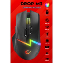 Rampage Drop M3 Rgb Şarjlı Kablosuz / Kablolu / Wireless 10000DPI 10D Profesyonel Gaming Oyuncu Mouse